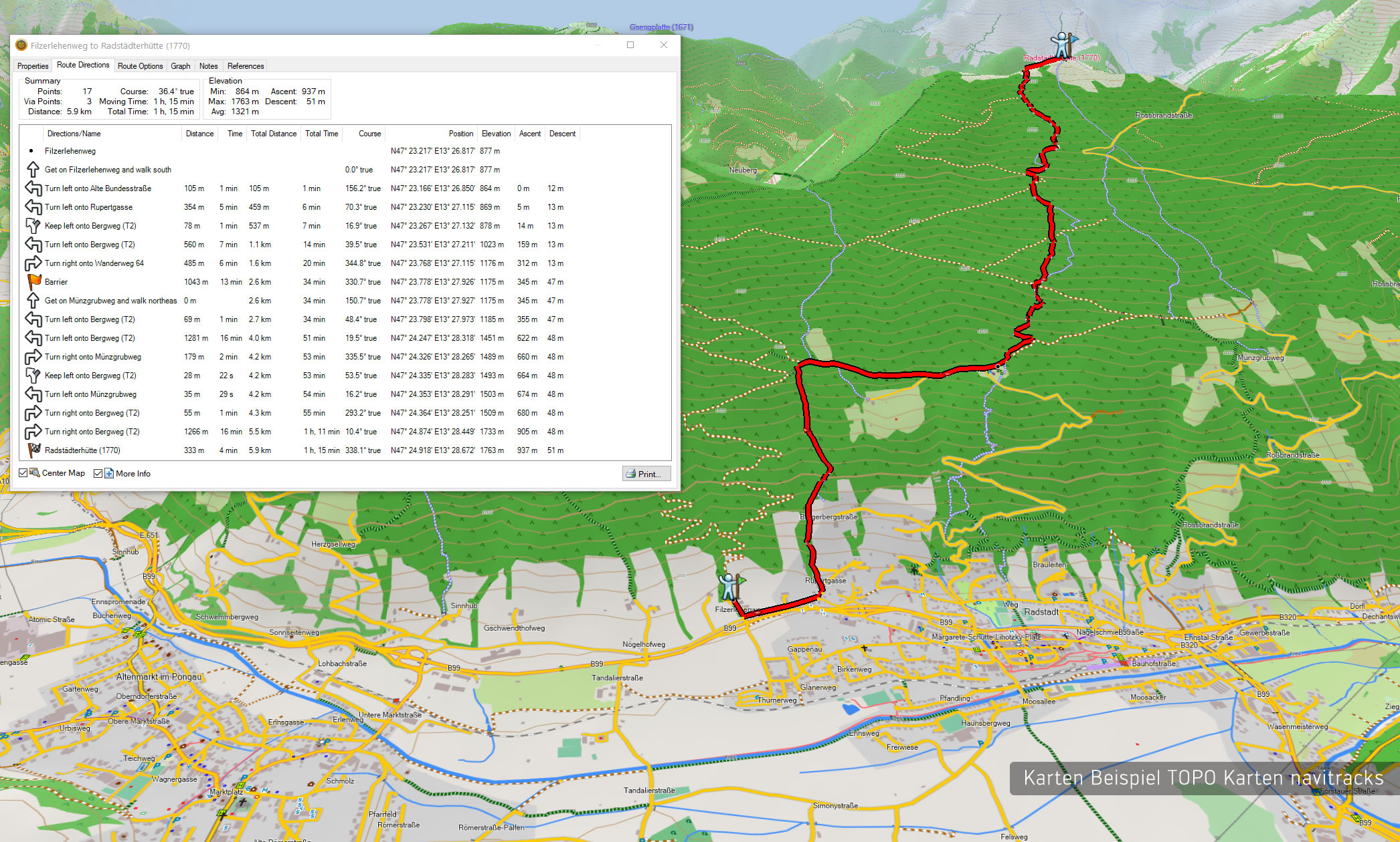 Topo Karte Österreich Karte Garmin mit SRTM Höhelinien (Download) | navitracks Garmin Kartenmanufaktur