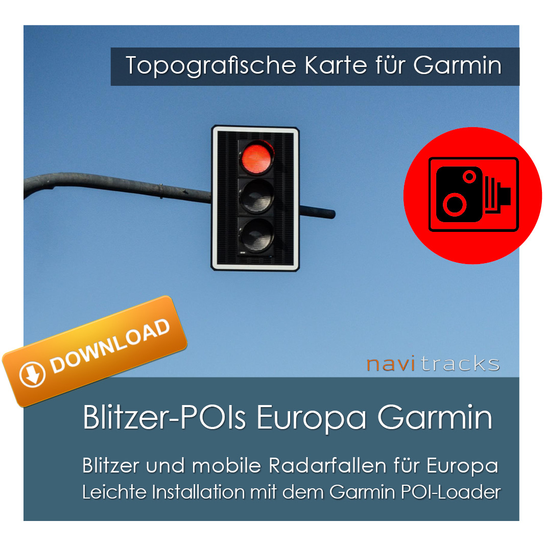 forseelser vandring snorkel Blitzer POI Datenbank Europa für Garmin (über 20000 Einträge) | navitracks  - Garmin Kartenmanufaktur