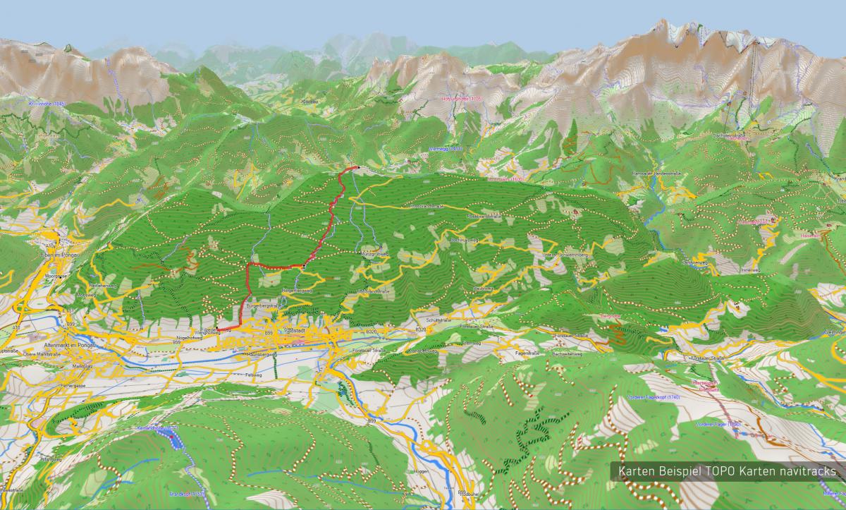 Deutschland Topo GPS Karte Garmin mit 10m SRTM Höhenlinien (Download