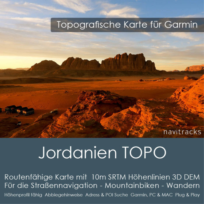 Jordanien Topo Karte - für Garmin (Download)