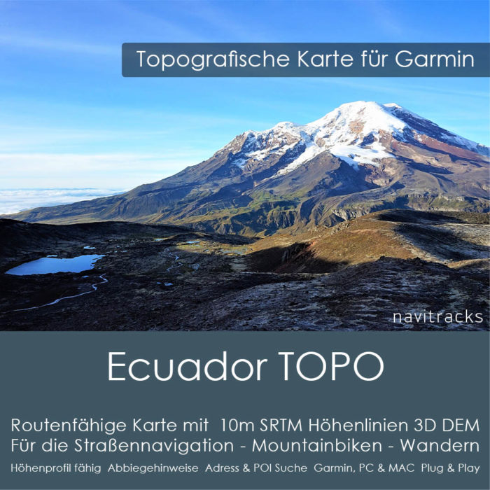 Ecuador Topo Karte - für Garmin (4GB microSD)